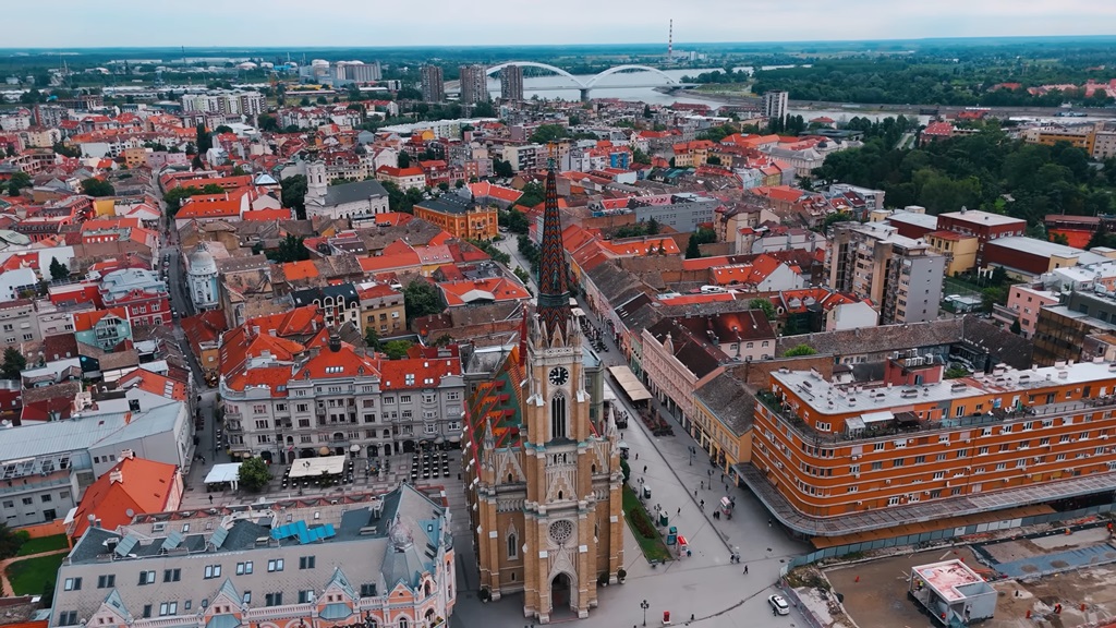 Pogled na Novi Sad iz vazduha
